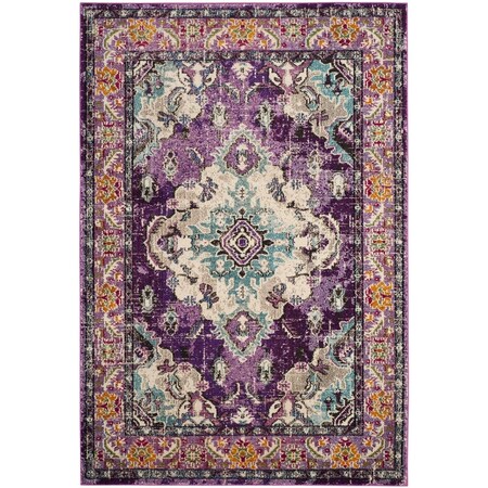 Safavieh Monaco Small Rectangle Area Rug, Violet and Light Blue - 4 ft. x 5 ft.-7 in. MNC243L-4